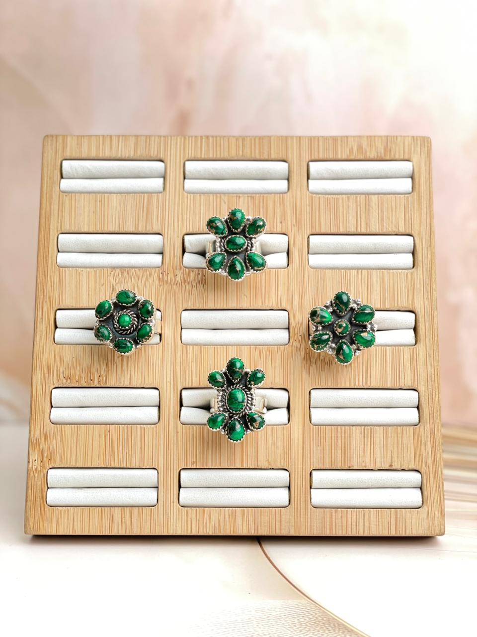 Irish Green Dahlia Rings sno 10-Rings-Krush Kandy, Women's Online Fashion Boutique Located in Phoenix, Arizona (Scottsdale Area)