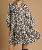Umgee Leopard Print Tiered Mini Dress-Dresses-Krush Kandy, Women's Online Fashion Boutique Located in Phoenix, Arizona (Scottsdale Area)
