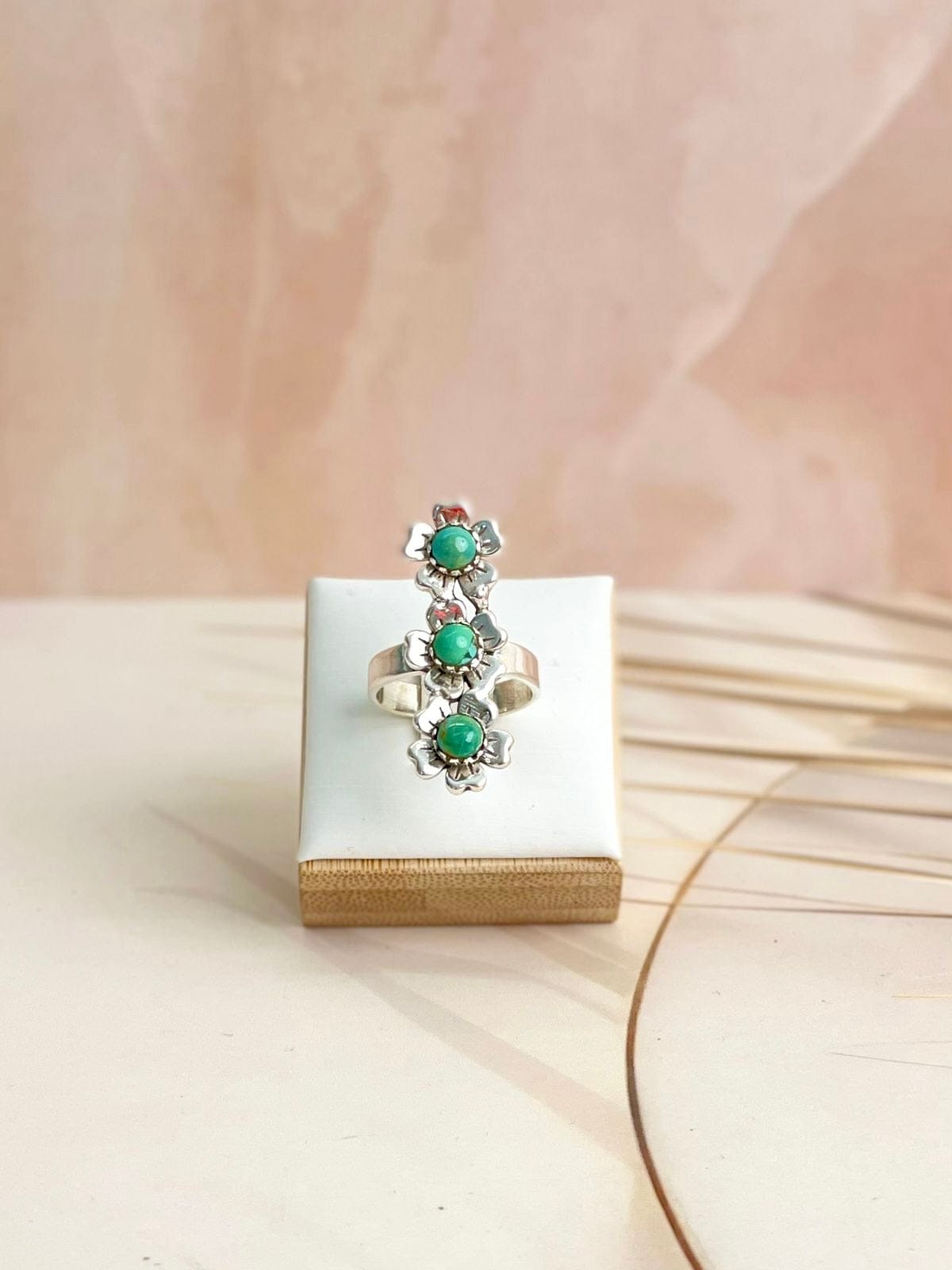 Turquoise 3 Flower Crawler Ring-Rings-Krush Kandy, Women's Online Fashion Boutique Located in Phoenix, Arizona (Scottsdale Area)