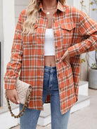 Mandy Plaid Button Up Long Sleeve Shirt-Long Sleeve Tops-Krush Kandy, Women's Online Fashion Boutique Located in Phoenix, Arizona (Scottsdale Area)