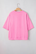 Pink Daisy Applique Sweatshirt-Tops-Krush Kandy, Women's Online Fashion Boutique Located in Phoenix, Arizona (Scottsdale Area)