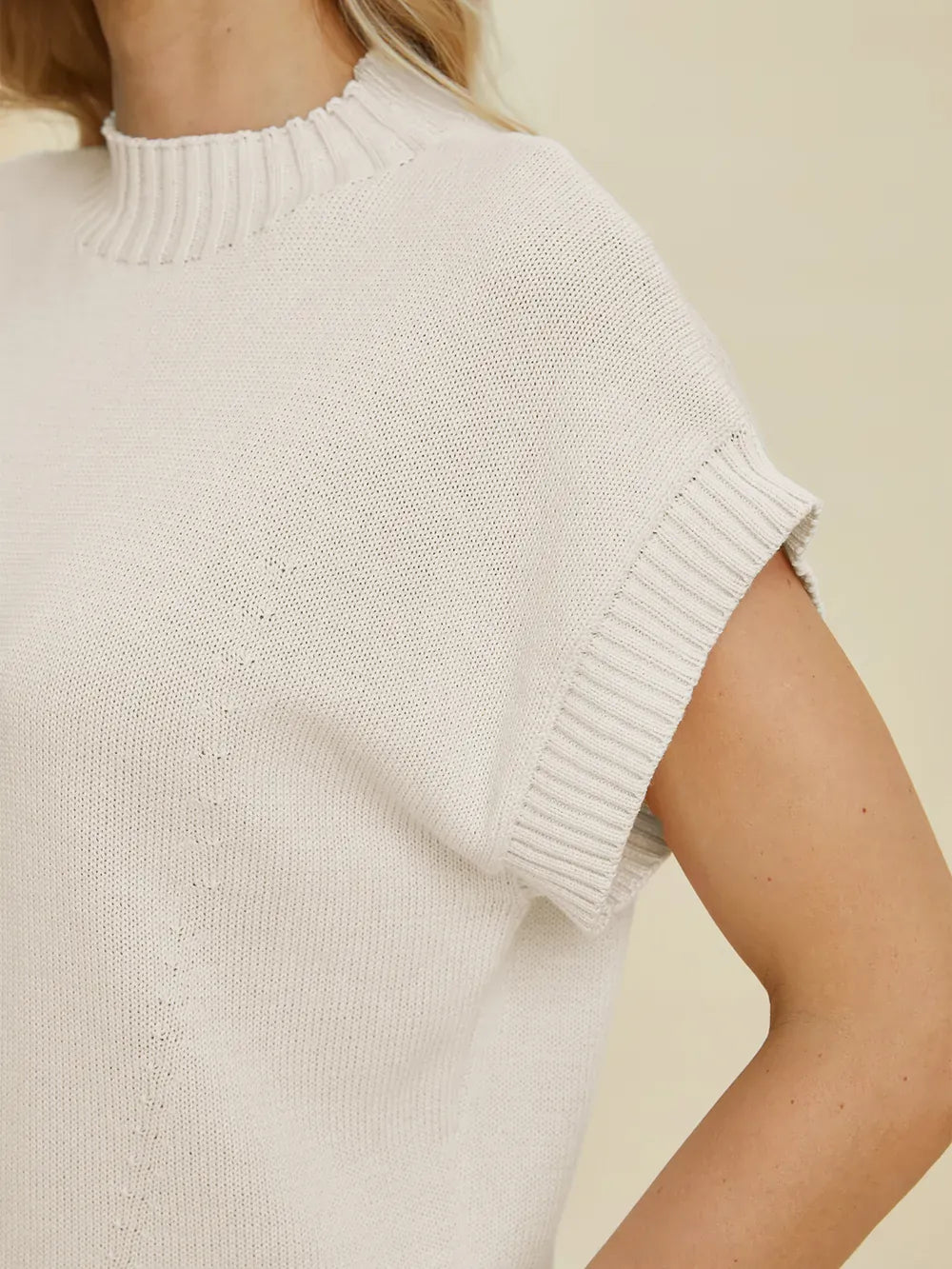 Double Take Full Size Mock Neck Short Sleeve Sweater-Krush Kandy, Women's Online Fashion Boutique Located in Phoenix, Arizona (Scottsdale Area)