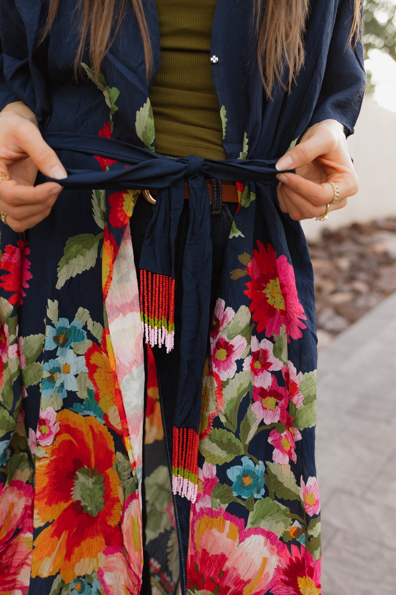 Boho Luxe Styling with the Giant Floral Kimono Duster-Kimonos-Krush Kandy, Women's Online Fashion Boutique Located in Phoenix, Arizona (Scottsdale Area)