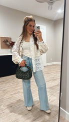 POL Oversized Vintage Lace Shacket-Shackets-Krush Kandy, Women's Online Fashion Boutique Located in Phoenix, Arizona (Scottsdale Area)