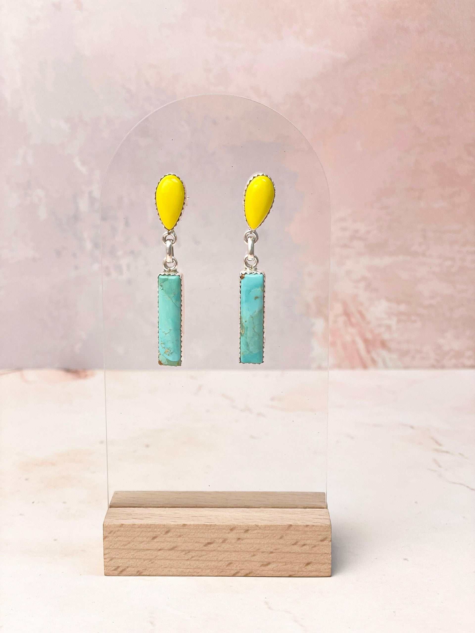 Rosarita Mixed Gem One of a Kind Earrings-Earrings-Krush Kandy, Women's Online Fashion Boutique Located in Phoenix, Arizona (Scottsdale Area)