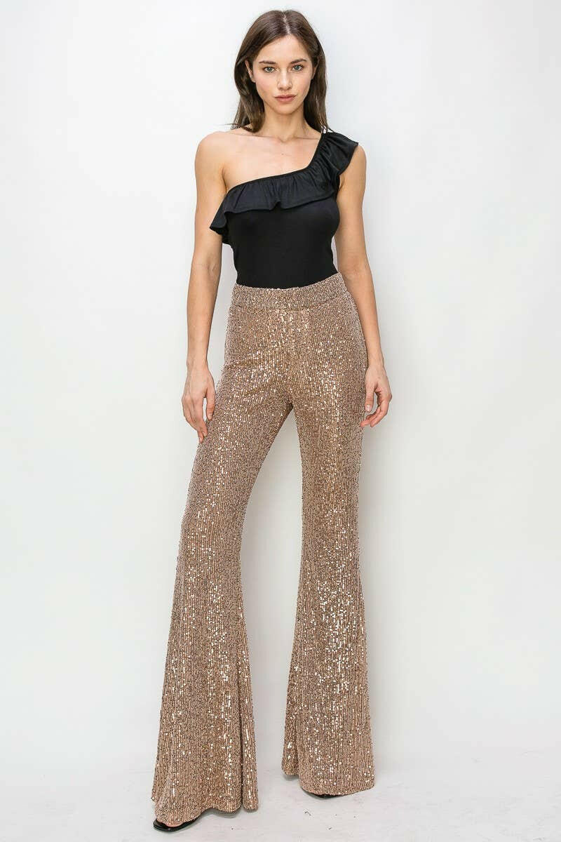 Disco Dreams Sequin Flares-Pants-Krush Kandy, Women's Online Fashion Boutique Located in Phoenix, Arizona (Scottsdale Area)