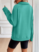 Ivy Lane Half Zip Raglan Sleeve Sweatshirt-Krush Kandy, Women's Online Fashion Boutique Located in Phoenix, Arizona (Scottsdale Area)