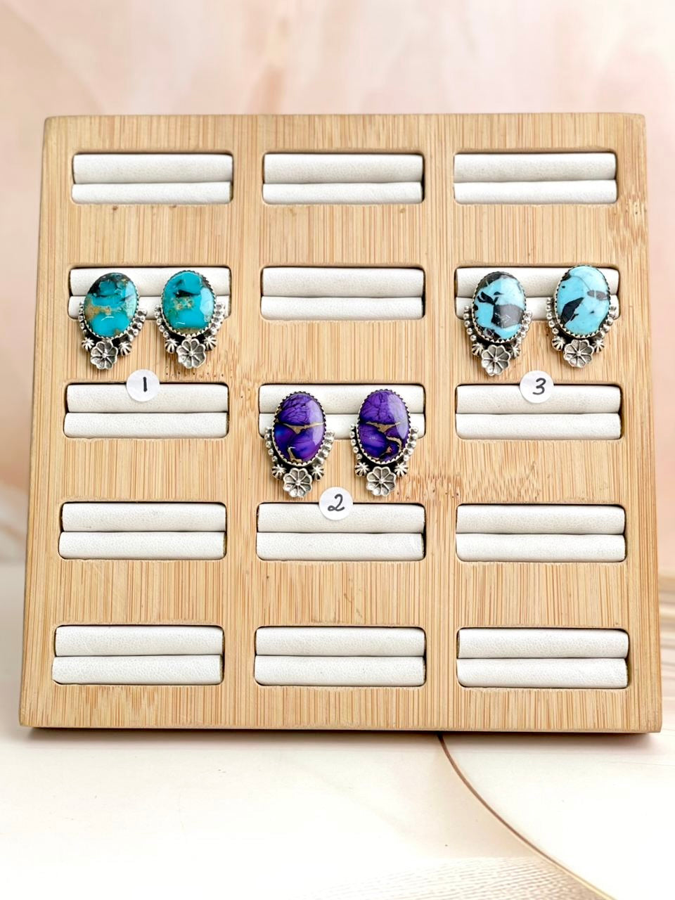 Multi Stone Boho Studs sno 13-Earrings-Krush Kandy, Women's Online Fashion Boutique Located in Phoenix, Arizona (Scottsdale Area)