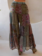 Boho Flared Patchwork Pants-Pants-Krush Kandy, Women's Online Fashion Boutique Located in Phoenix, Arizona (Scottsdale Area)