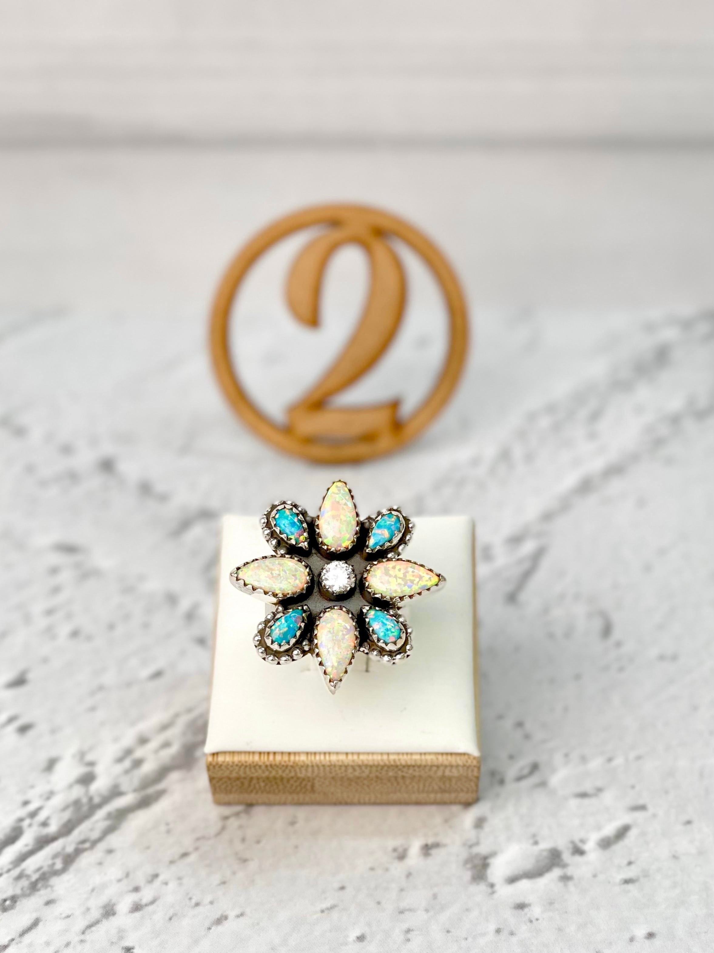 Desert Rose Daisy Glow Ring-Rings-Krush Kandy, Women's Online Fashion Boutique Located in Phoenix, Arizona (Scottsdale Area)