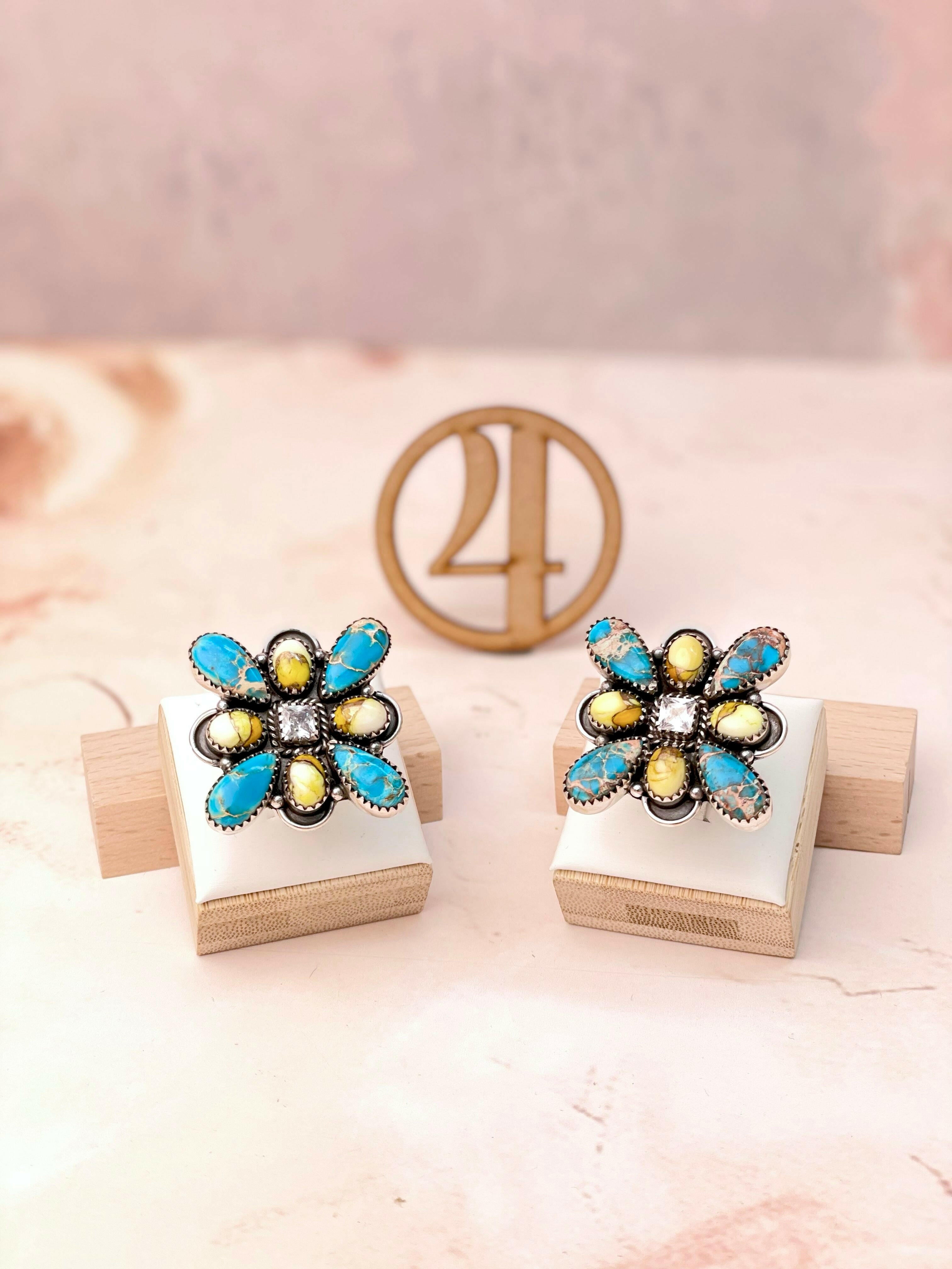 Desert Jasper Multi Cluster Rings-Rings-Krush Kandy, Women's Online Fashion Boutique Located in Phoenix, Arizona (Scottsdale Area)