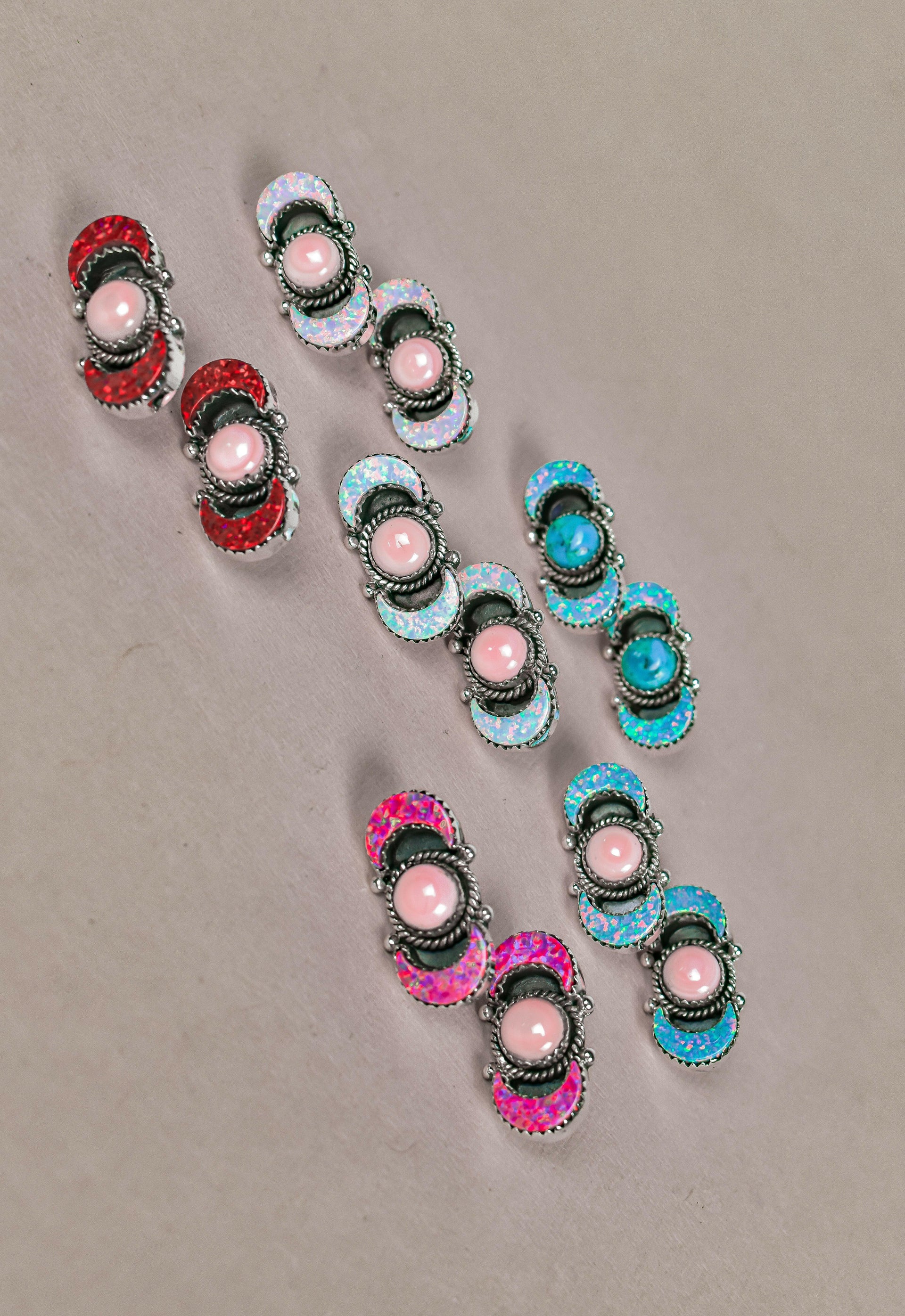 Lunar Crescent Sterling Silver Earring-Stud Earrings-Krush Kandy, Women's Online Fashion Boutique Located in Phoenix, Arizona (Scottsdale Area)