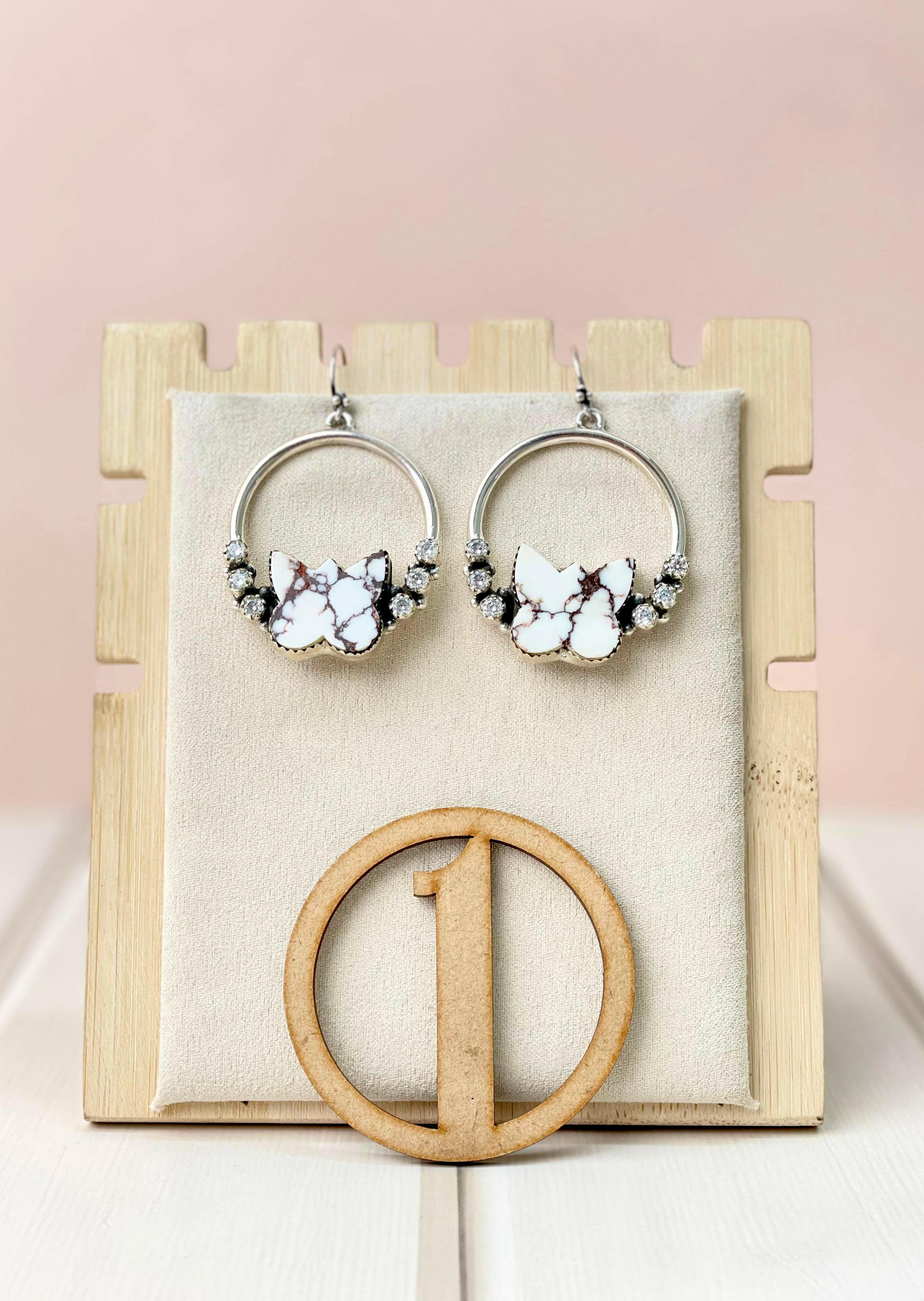 Southwest Butterfly Hoops-Earrings-Krush Kandy, Women's Online Fashion Boutique Located in Phoenix, Arizona (Scottsdale Area)