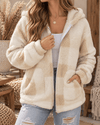 Full Size Plaid Long Sleeve Hooded Coat