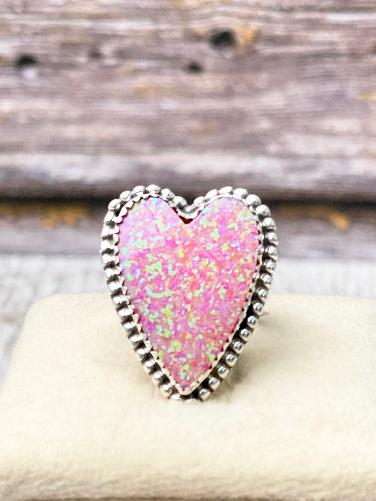 Long Heart Sterling Silver Ring-Statement Rings-Krush Kandy, Women's Online Fashion Boutique Located in Phoenix, Arizona (Scottsdale Area)