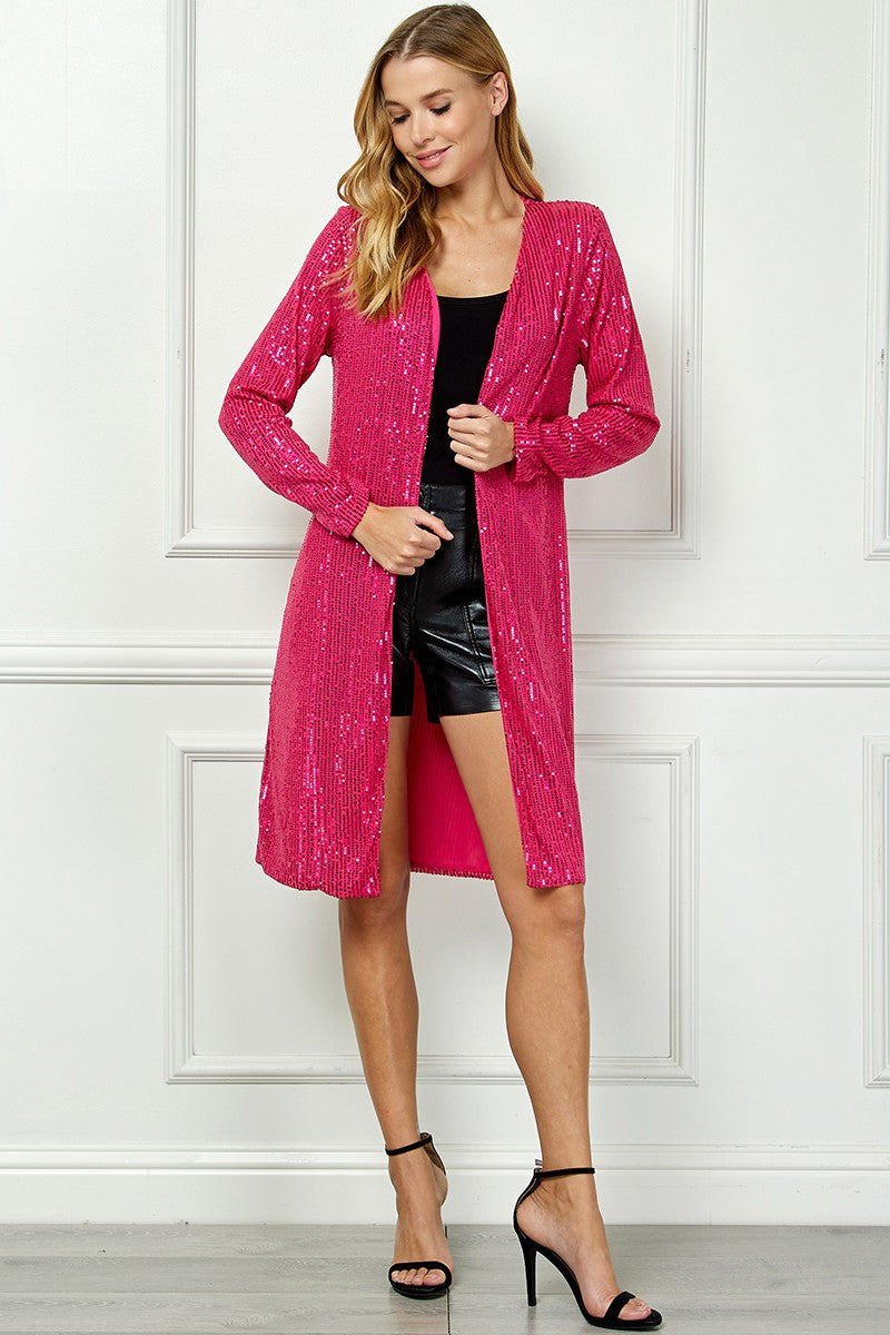 All Over Sequin Cardigan-Cardigans-Krush Kandy, Women's Online Fashion Boutique Located in Phoenix, Arizona (Scottsdale Area)