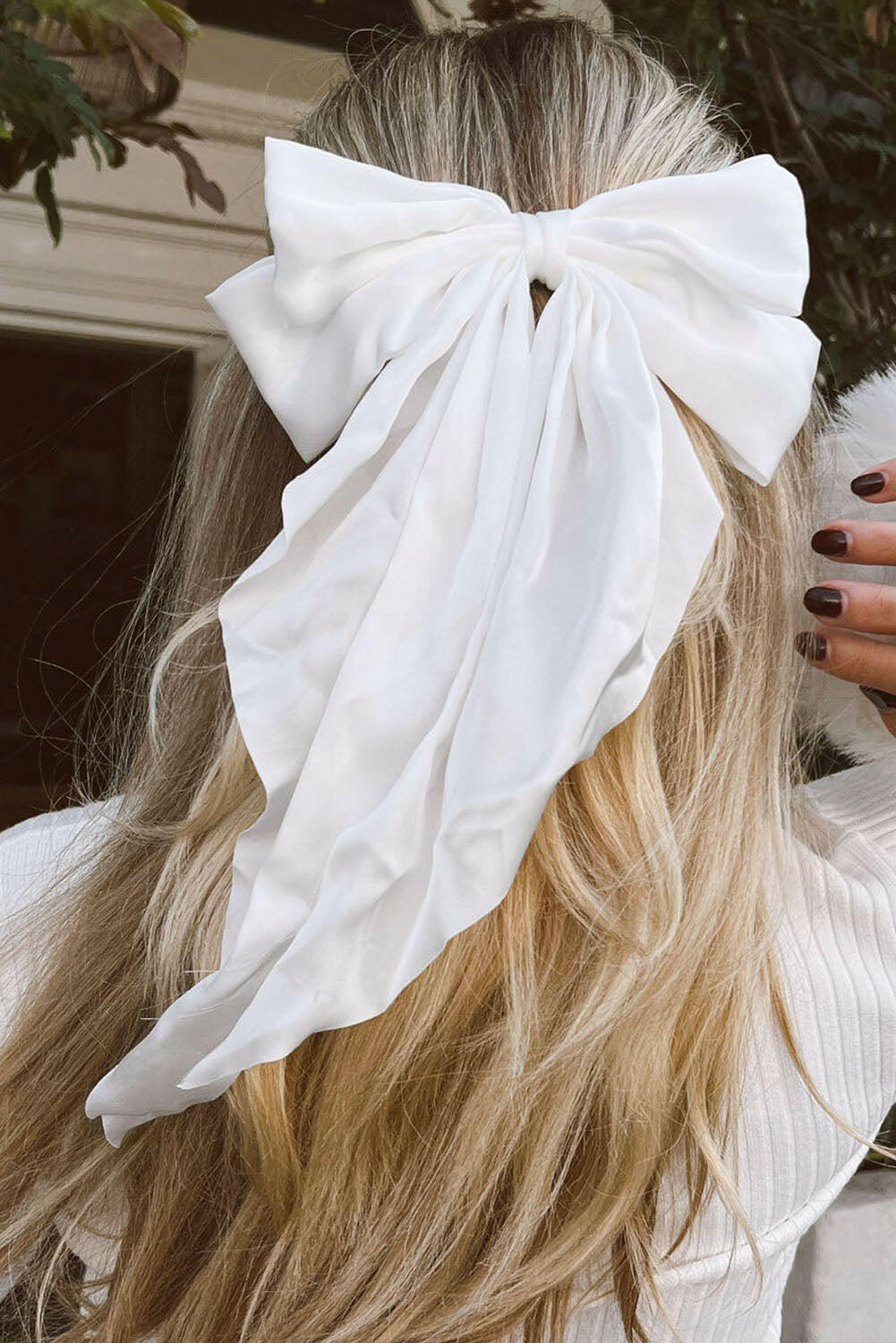 Oversized Satin Bow Hair Clip-Hair Accessories-Krush Kandy, Women's Online Fashion Boutique Located in Phoenix, Arizona (Scottsdale Area)