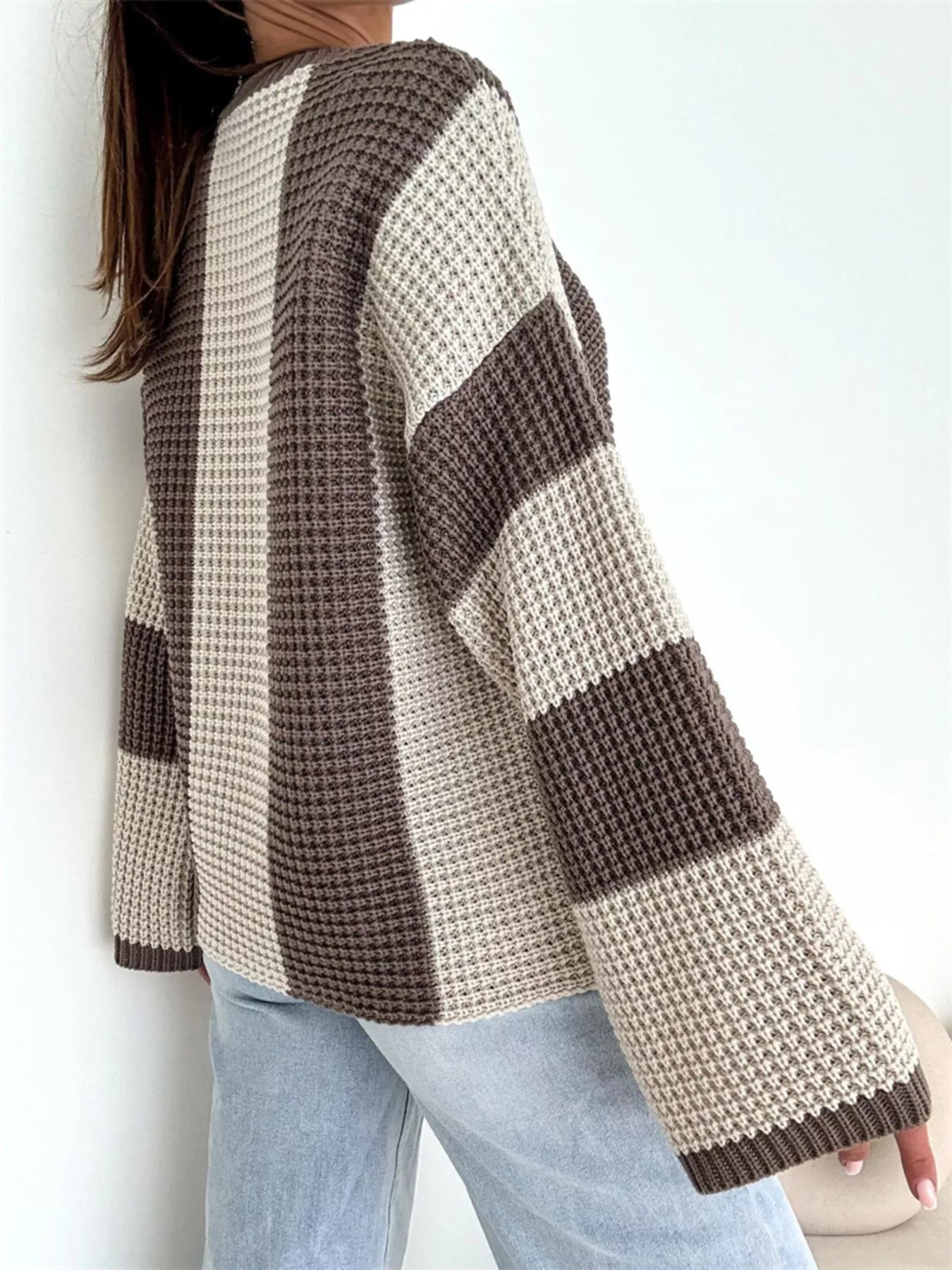 Color Block Long Sleeve Sweater-Sweater-Krush Kandy, Women's Online Fashion Boutique Located in Phoenix, Arizona (Scottsdale Area)