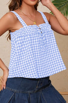 Tied Front Textured Square Neck Cami-Krush Kandy, Women's Online Fashion Boutique Located in Phoenix, Arizona (Scottsdale Area)