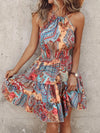 Paisley Print Halter Neck Mini Dress-Krush Kandy, Women's Online Fashion Boutique Located in Phoenix, Arizona (Scottsdale Area)