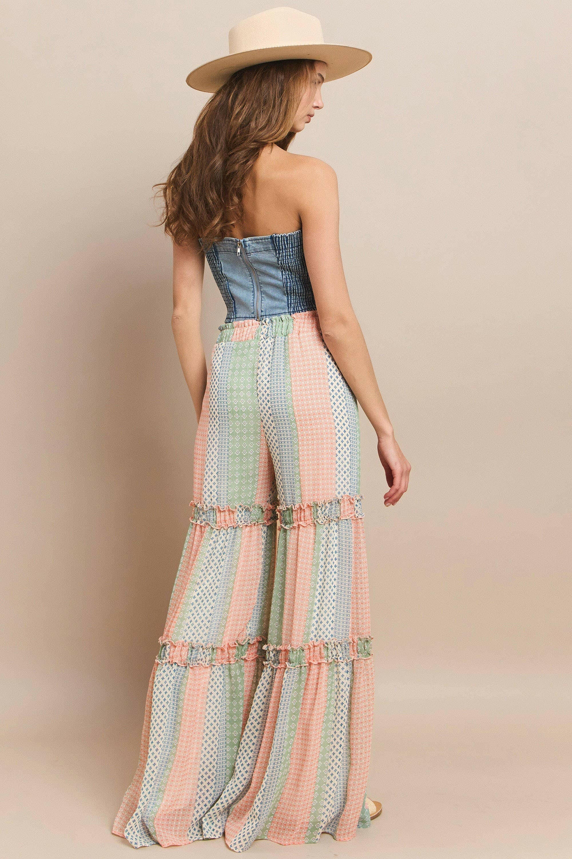 Sunset Stroll Tiered Palazzo Pants-Pants-Krush Kandy, Women's Online Fashion Boutique Located in Phoenix, Arizona (Scottsdale Area)