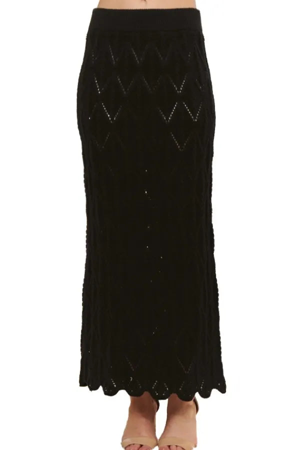 ADORA Scallop Trim Detail Knit Skirt-Skirts-Krush Kandy, Women's Online Fashion Boutique Located in Phoenix, Arizona (Scottsdale Area)