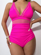 V-Neck One-Piece Swimwear | S-2X-Krush Kandy, Women's Online Fashion Boutique Located in Phoenix, Arizona (Scottsdale Area)
