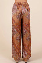 Mittoshop Paisley Patchwork Print Satin Wide Leg Pants-pants-Krush Kandy, Women's Online Fashion Boutique Located in Phoenix, Arizona (Scottsdale Area)