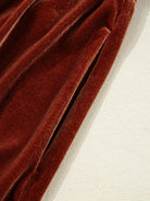 V Neck Puff Sleeve Velvet Dress-Dresses-Krush Kandy, Women's Online Fashion Boutique Located in Phoenix, Arizona (Scottsdale Area)