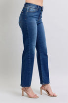 Judy Blue Full Size Side Seam Detail Straight Jeans with Pockets-jeans-Krush Kandy, Women's Online Fashion Boutique Located in Phoenix, Arizona (Scottsdale Area)