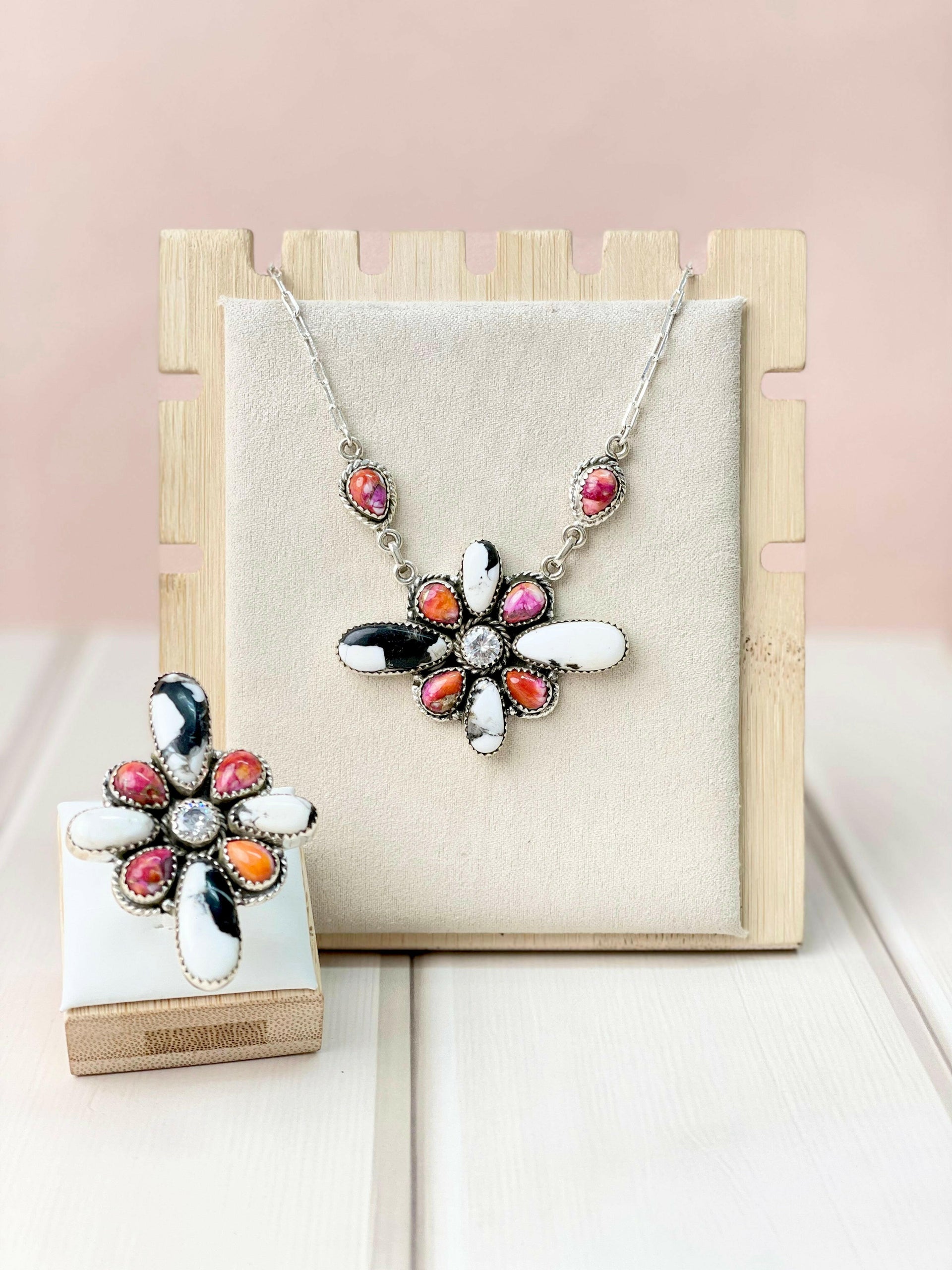 White Buffalo Starburst Set-Necklaces-Krush Kandy, Women's Online Fashion Boutique Located in Phoenix, Arizona (Scottsdale Area)