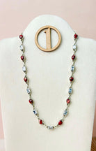 Darling Dahlias and Crystals Statement Necklace-Necklaces-Krush Kandy, Women's Online Fashion Boutique Located in Phoenix, Arizona (Scottsdale Area)