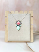 Paloma & Conch Square Cluster Necklace-Necklaces-Krush Kandy, Women's Online Fashion Boutique Located in Phoenix, Arizona (Scottsdale Area)