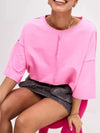 Round Neck Half Sleeve T-Shirt-Krush Kandy, Women's Online Fashion Boutique Located in Phoenix, Arizona (Scottsdale Area)