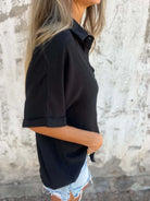 The Everyday Pop Button-Down Shirt-Krush Kandy, Women's Online Fashion Boutique Located in Phoenix, Arizona (Scottsdale Area)