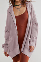 Zip-Up Long Sleeve Jacket-Jackets-Krush Kandy, Women's Online Fashion Boutique Located in Phoenix, Arizona (Scottsdale Area)