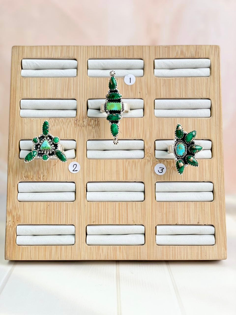 Irish Green Dahlia & Sonoran One of a Kind Boho Rings-Rings-Krush Kandy, Women's Online Fashion Boutique Located in Phoenix, Arizona (Scottsdale Area)