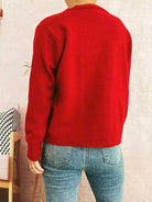 Flower Button Up Long Sleeve Cardigan-Cardigans-Krush Kandy, Women's Online Fashion Boutique Located in Phoenix, Arizona (Scottsdale Area)