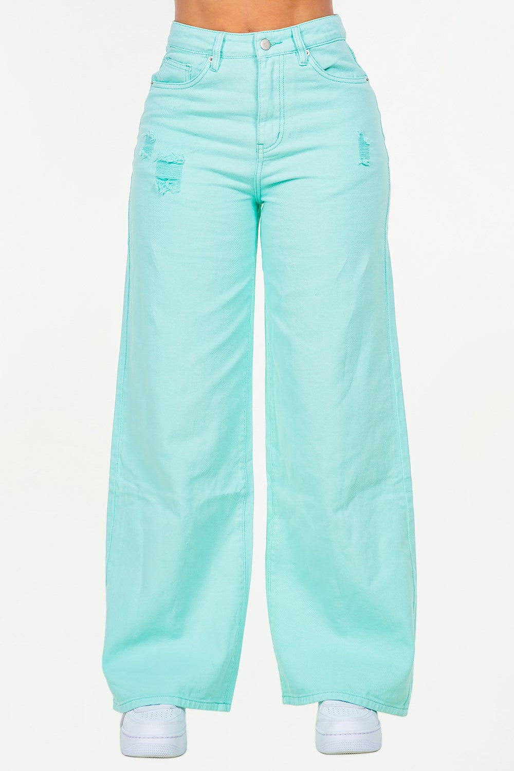 Aqua Bliss High Waist Wide Leg Jeans-Krush Kandy, Women's Online Fashion Boutique Located in Phoenix, Arizona (Scottsdale Area)