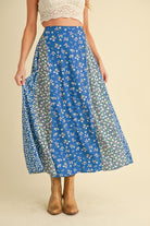 Floral Patchwork Maxi Skirt-Skirts-Krush Kandy, Women's Online Fashion Boutique Located in Phoenix, Arizona (Scottsdale Area)