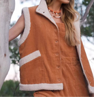 Button Up Sherpa Vest Coat-Vests-Krush Kandy, Women's Online Fashion Boutique Located in Phoenix, Arizona (Scottsdale Area)