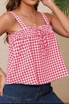 Tied Front Textured Square Neck Cami-Krush Kandy, Women's Online Fashion Boutique Located in Phoenix, Arizona (Scottsdale Area)