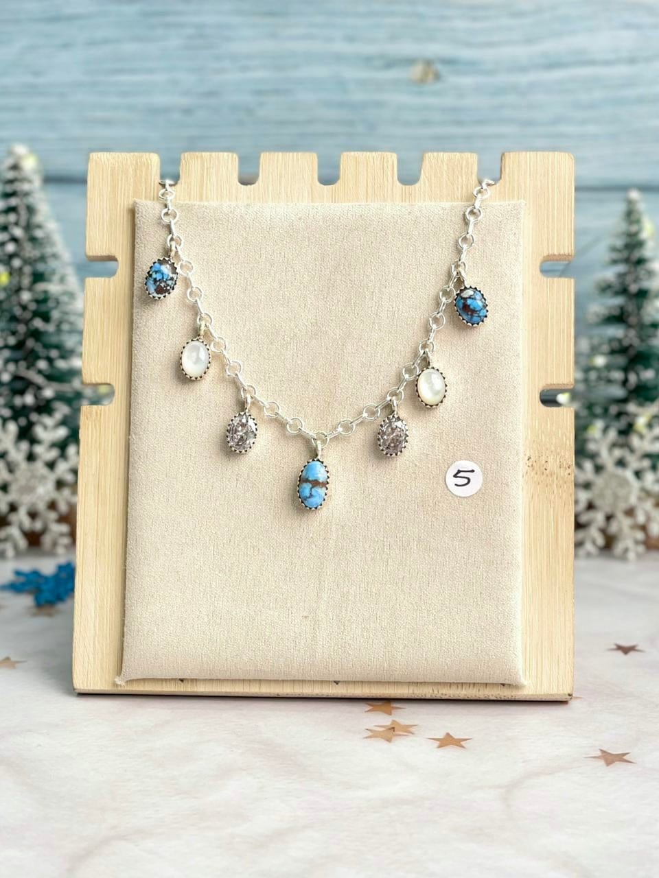 Winter Frost Golden Hills Stone Drops Necklace-Necklaces-Krush Kandy, Women's Online Fashion Boutique Located in Phoenix, Arizona (Scottsdale Area)