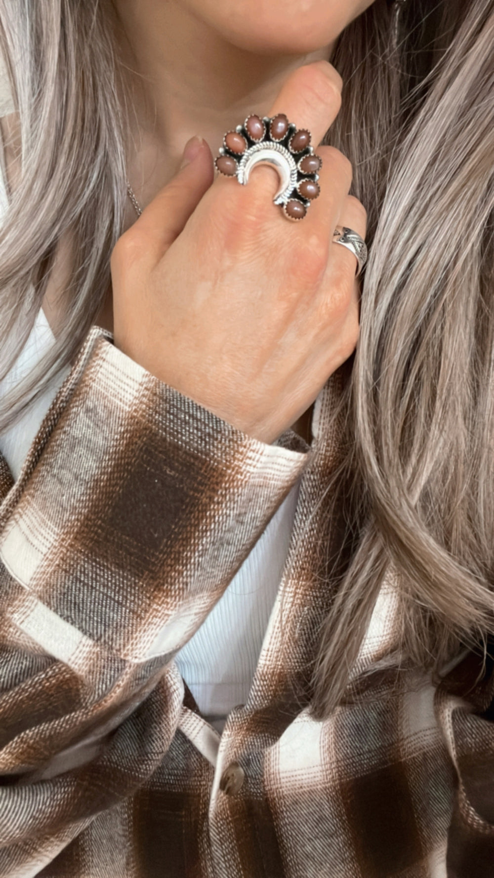 Athena's Half-Moon Stone Ring | Multiple Stone Options! PREORDER NOW OPEN-Rings-Krush Kandy, Women's Online Fashion Boutique Located in Phoenix, Arizona (Scottsdale Area)