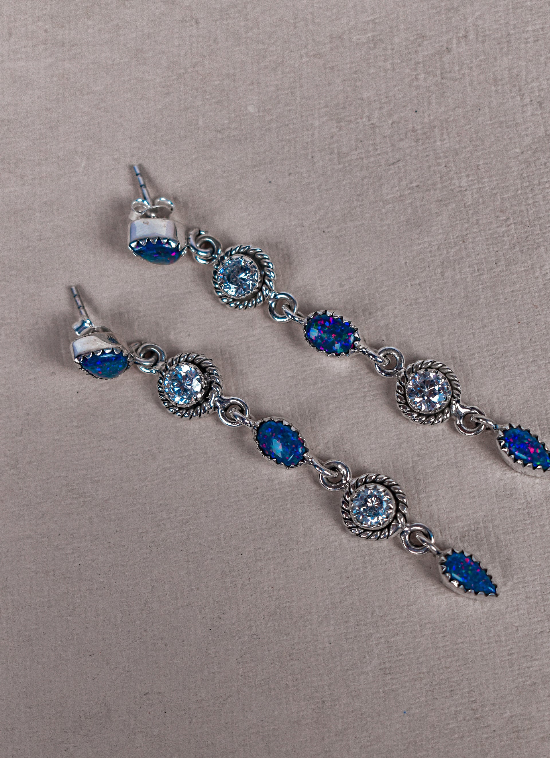 Triple Double Dangle Earrings-Drop Earrings-Krush Kandy, Women's Online Fashion Boutique Located in Phoenix, Arizona (Scottsdale Area)