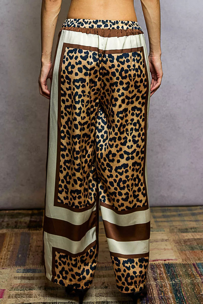 POL Leopard Printed Woven Wide Leg Drawstring Pants-PANTS-Krush Kandy, Women's Online Fashion Boutique Located in Phoenix, Arizona (Scottsdale Area)