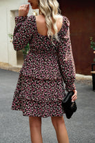 Devine Smocked Flounce Sleeve Ruffled Dress-Dresses-Krush Kandy, Women's Online Fashion Boutique Located in Phoenix, Arizona (Scottsdale Area)