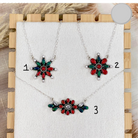 Holiday Wishes Stone Cluster Necklaces-Chain Necklaces-Krush Kandy, Women's Online Fashion Boutique Located in Phoenix, Arizona (Scottsdale Area)