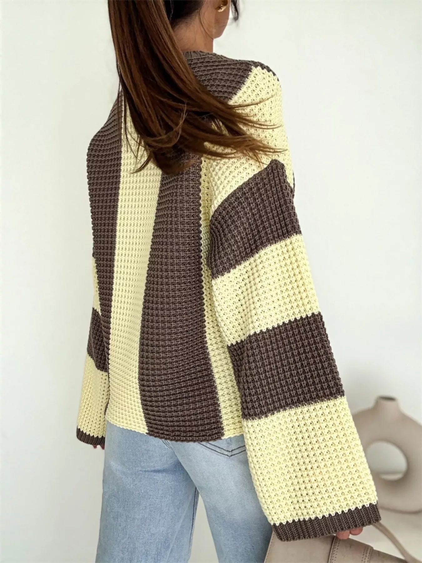 Color Block Long Sleeve Sweater-Sweater-Krush Kandy, Women's Online Fashion Boutique Located in Phoenix, Arizona (Scottsdale Area)