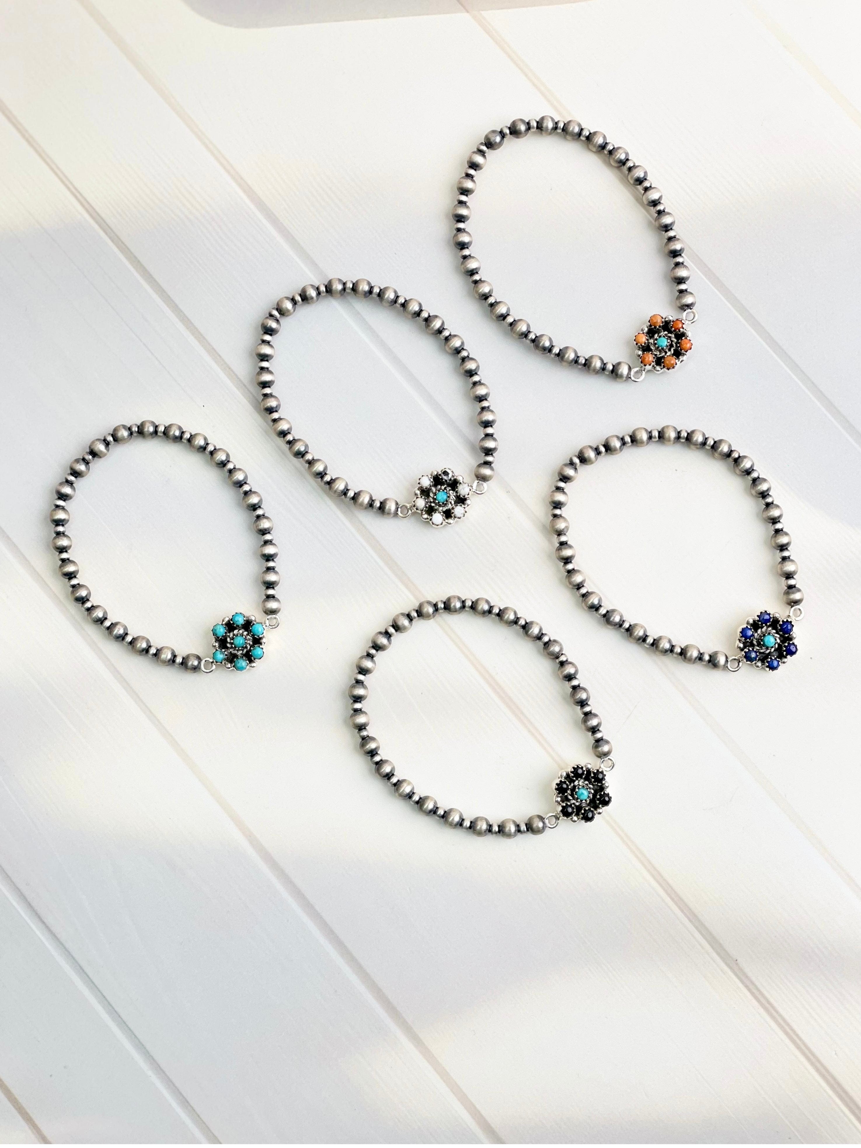 Dainty Blooming Flower Desert Pearl Bracelets-Bracelets-Krush Kandy, Women's Online Fashion Boutique Located in Phoenix, Arizona (Scottsdale Area)